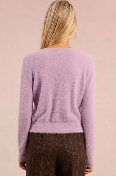 Mauve fitted Cardigan