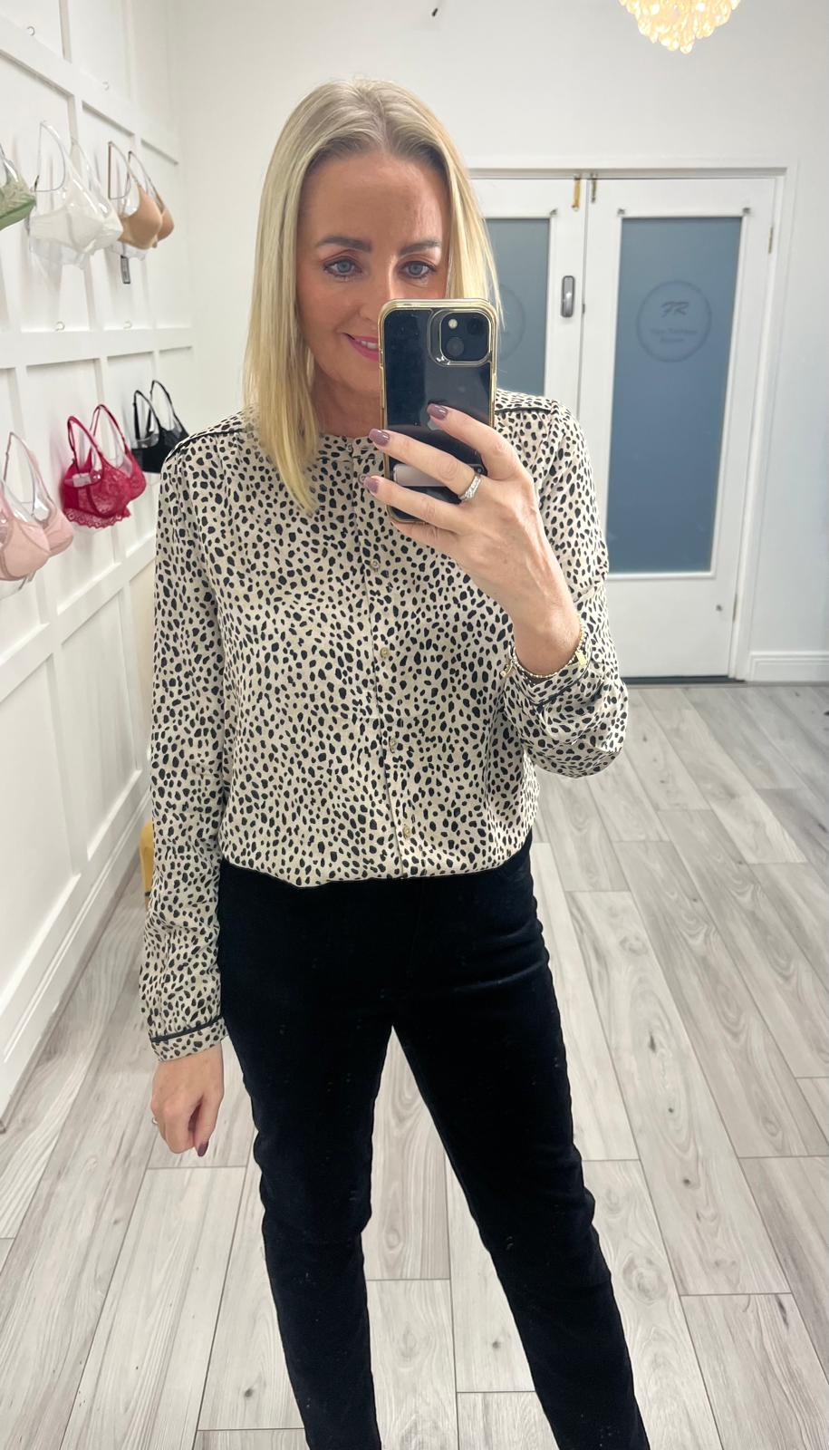 Street One Animal Print tunic Top With Piping