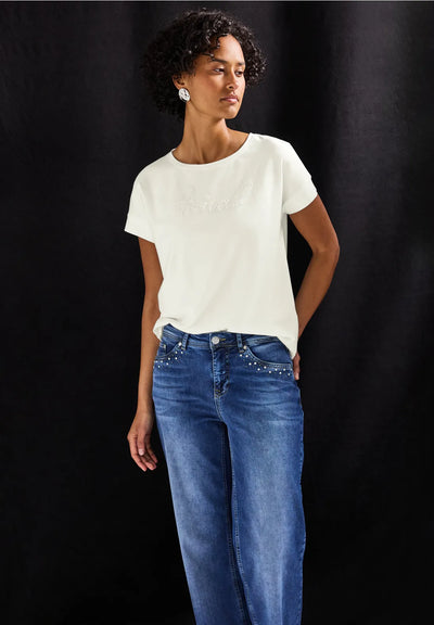 Street One 'Arrival' T-Shirt (Off White)