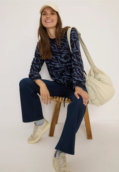 CECIL Animal Print Top With Drawstrings