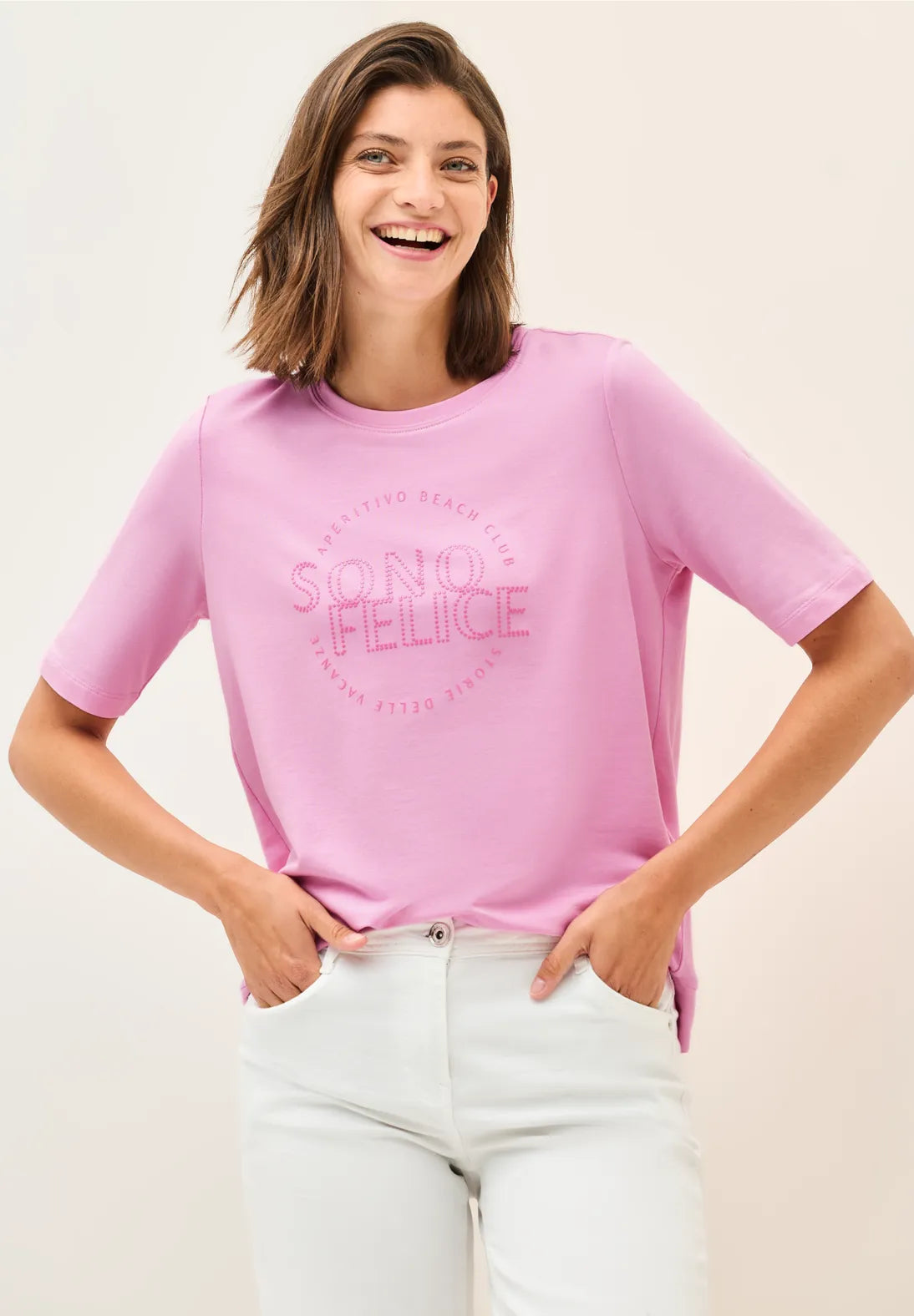 CECIL Top with wording(Cherry Blossom)