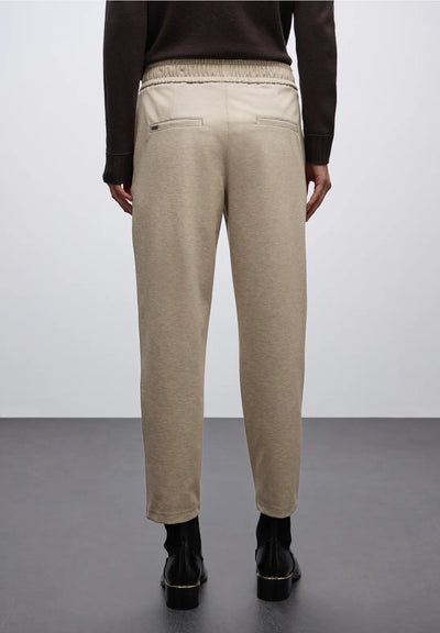 Street One Bonny Trousers with Buckle Belt Detail (Beige)