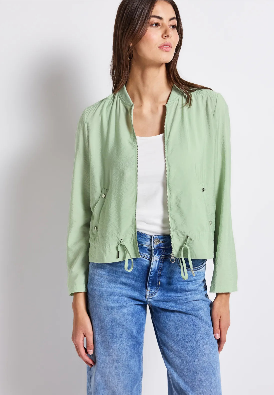 Street One Light Bomber Jacket (Jade Green)