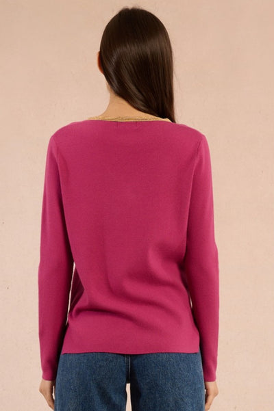Nicki Long Sleeve Top (Purple)