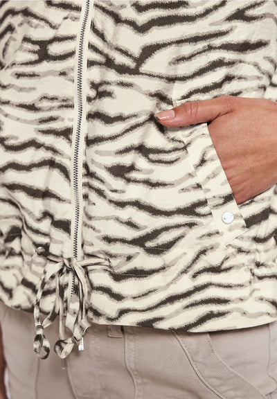 Street One Animal Print Bomber Jacket (Brown)