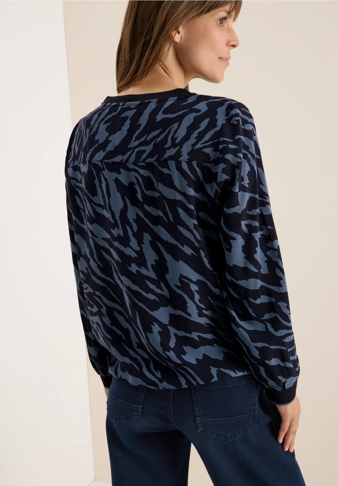 CECIL Animal Print Top With Drawstrings