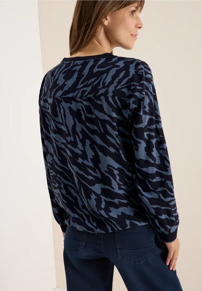 CECIL Animal Print Top With Drawstrings