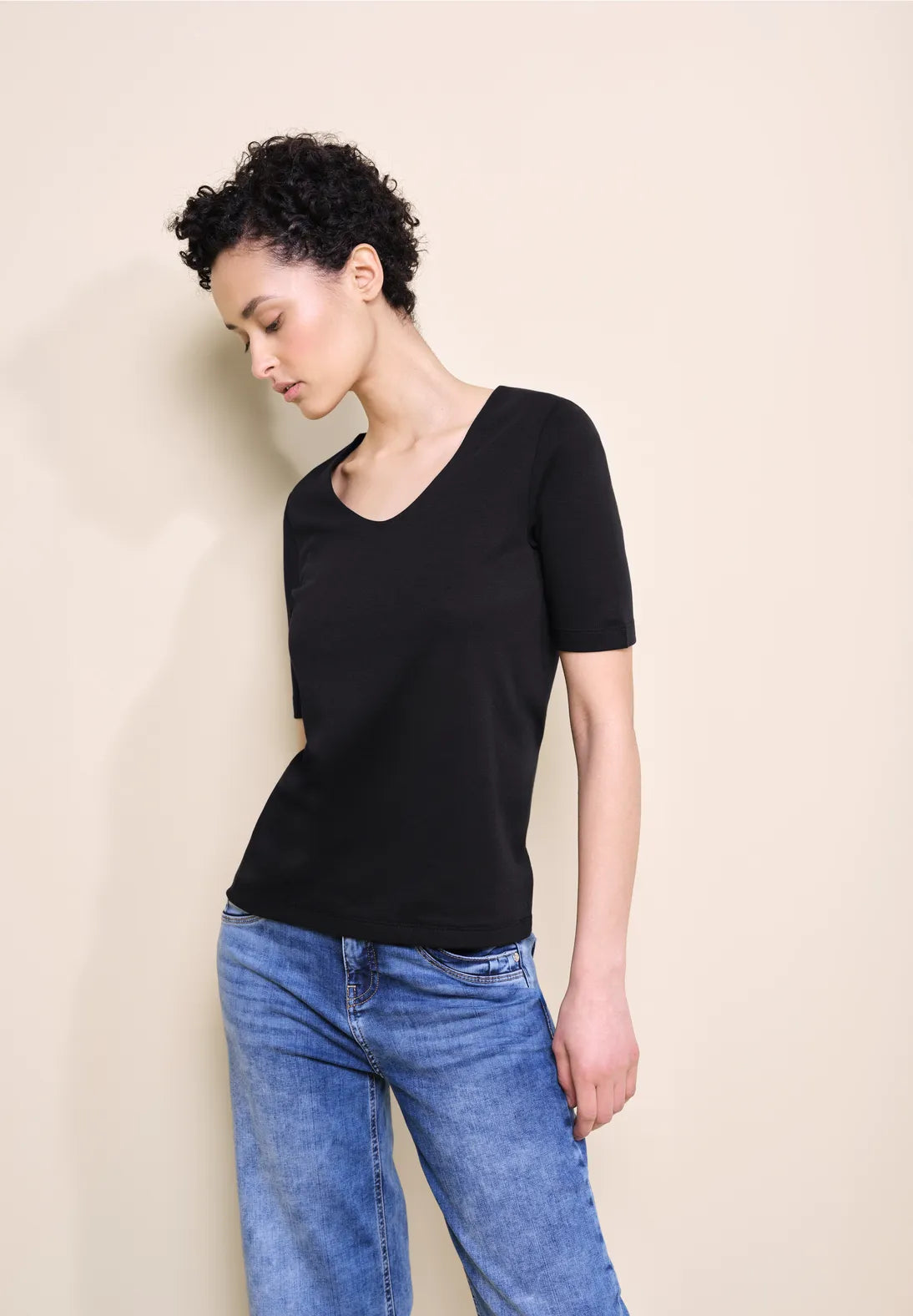 Street One Black Basic Top