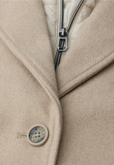 Street One Long Coat with lined inlay and hood