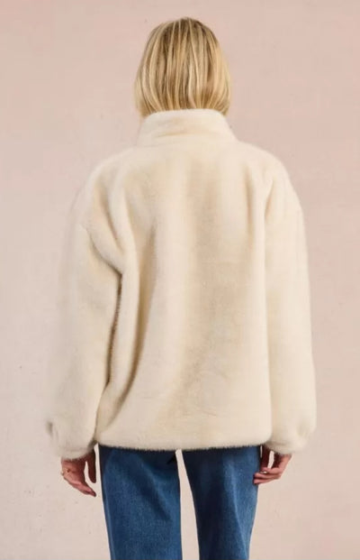 Kitty Faux Fur Coat (Off White)