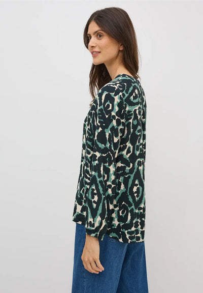 CECIL Animal Print Blouse (Green)