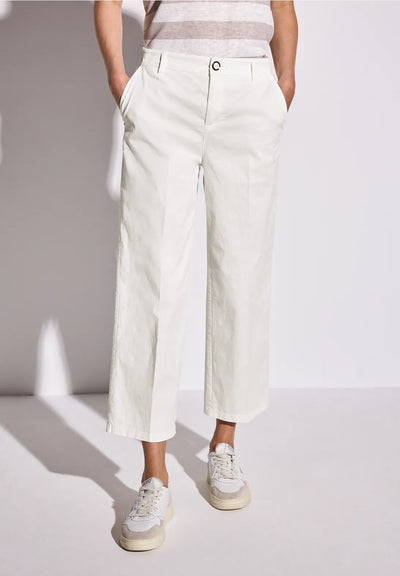 Street One Chino Straight Leg Trousers (White)