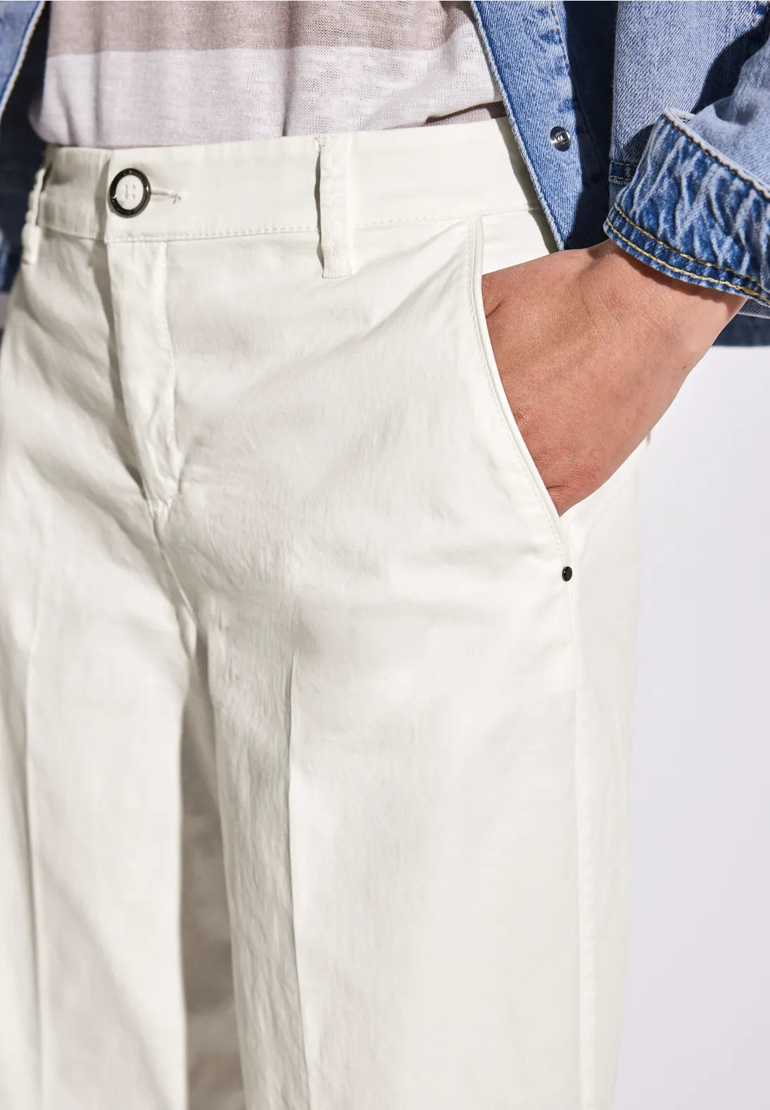 Street One Chino Straight Leg Trousers (White)