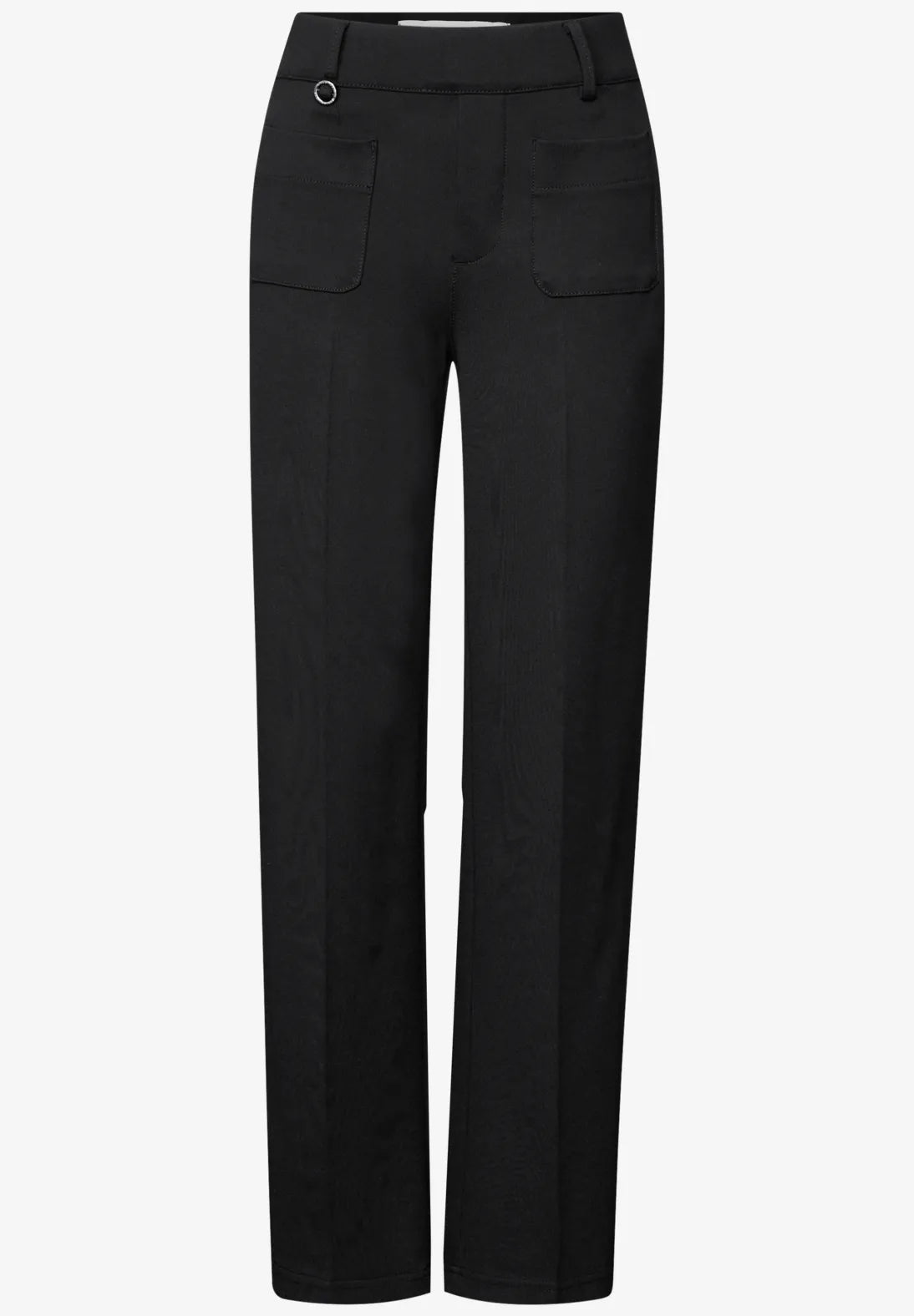 Street One (Black) Front Pocket Straight Leg Trousers