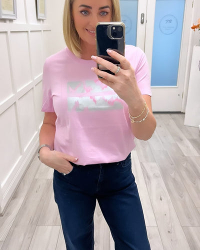CECIL Foil Print T-Shirt (Cherry Blossom)