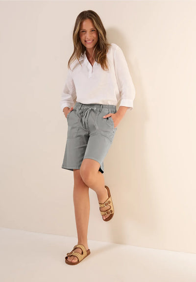 CECIL Twill shorts in a washed look(Grey)