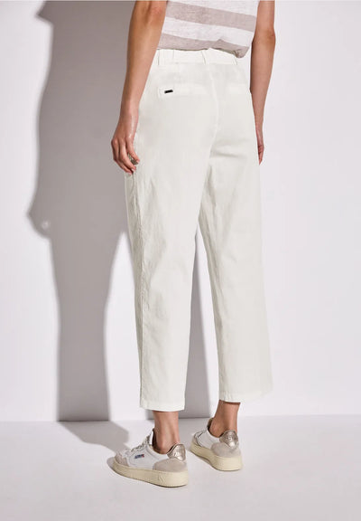 Street One Chino Straight Leg Trousers (White)
