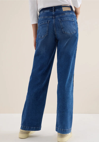 CECIL Style Neele Jeans With Sport piping on side leg(30 Inch)