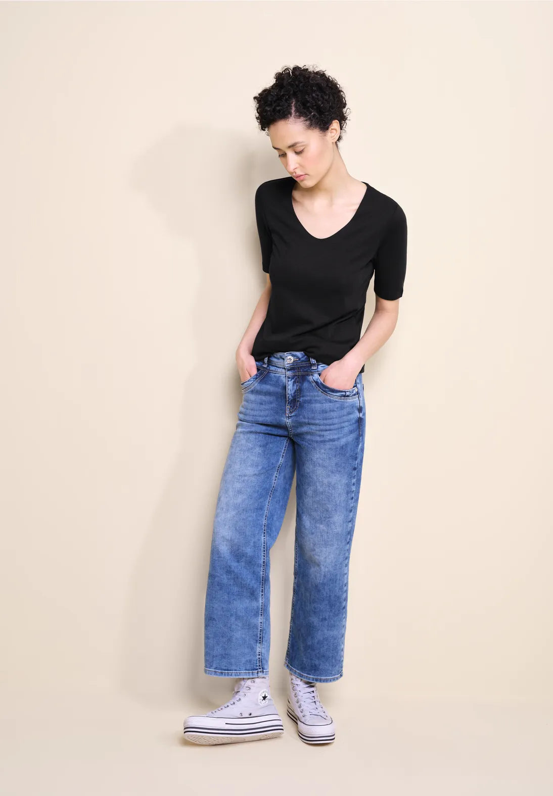 Street One Black Basic Top