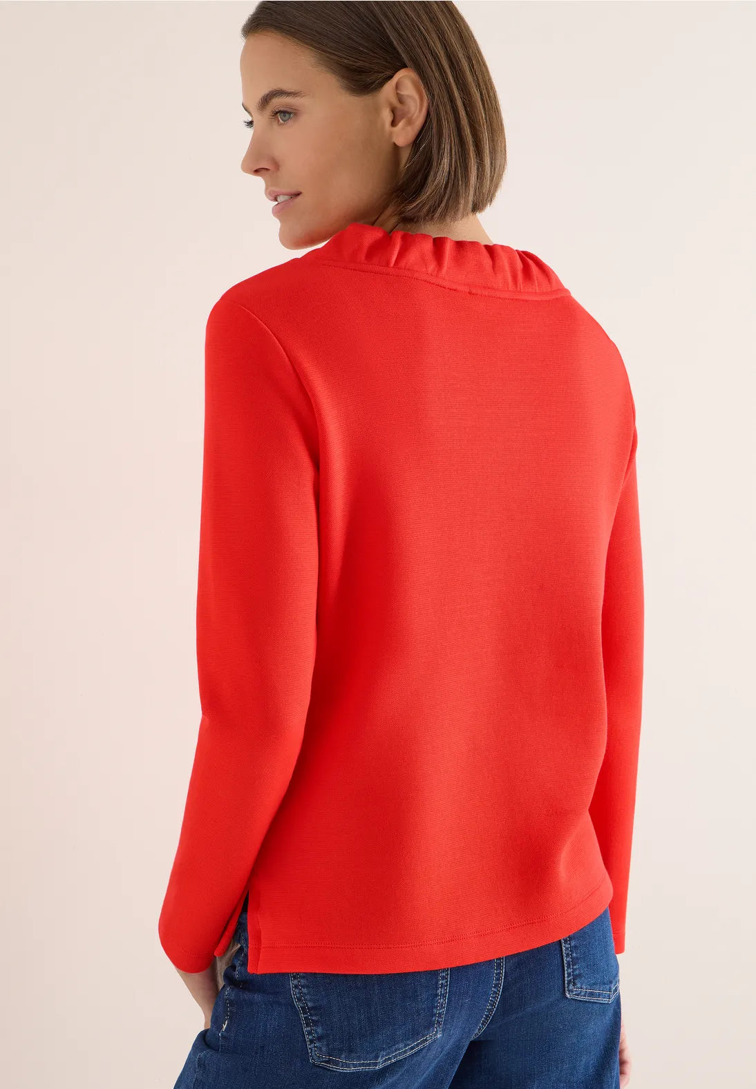 CECIL Pique Funnel Neck Sweater(Pumpkin Orange)