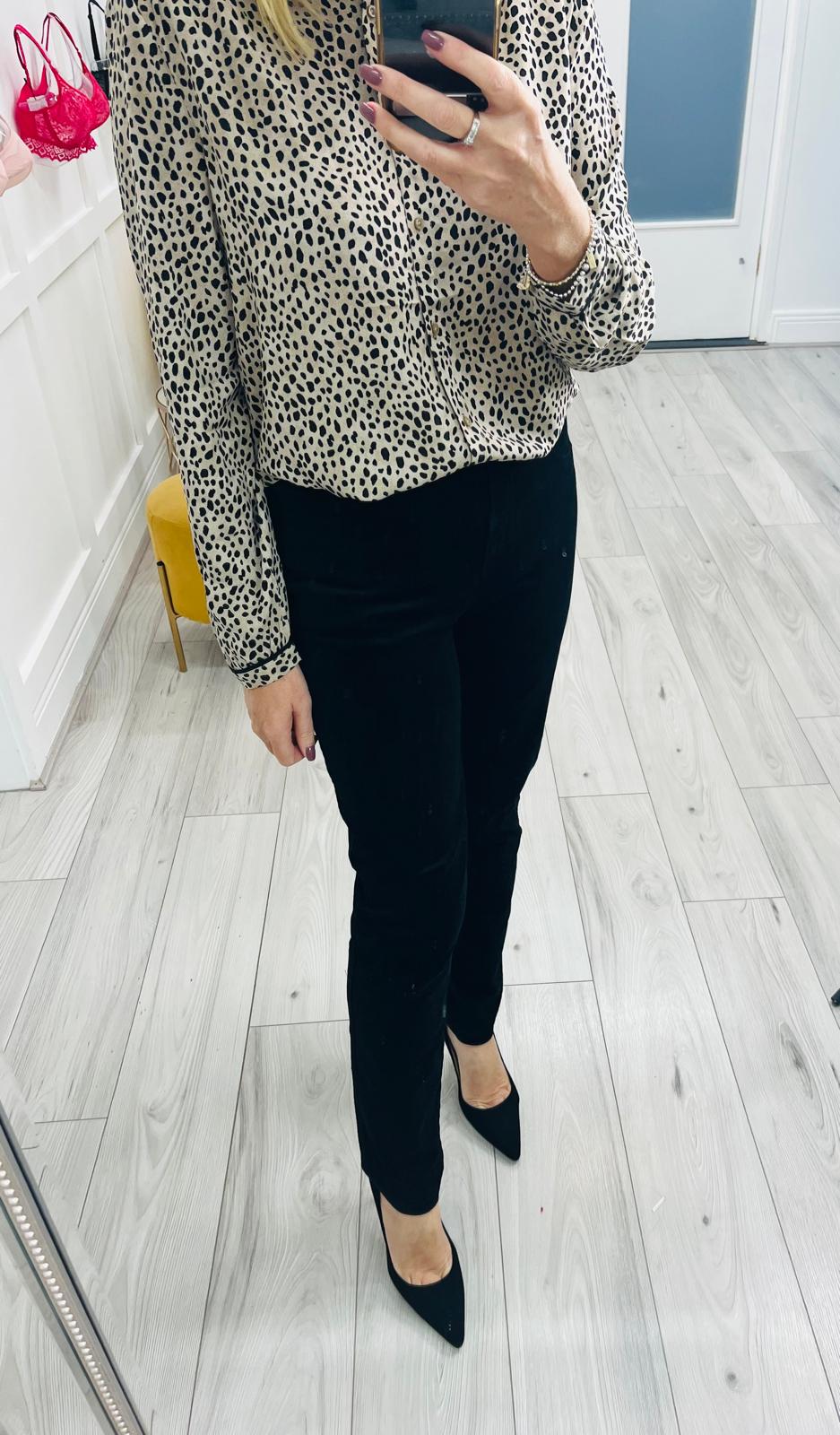 Robell Bella Needlecord Trousers black (90)