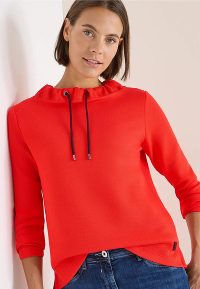 CECIL Pique Funnel Neck Sweater(Pumpkin Orange)