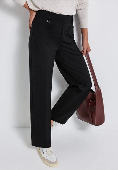 Street One (Black) Front Pocket Straight Leg Trousers