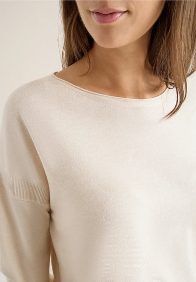 CECIL Sweater with Boat Neck (Oatmilk)
