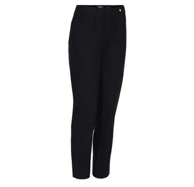 Robell Bella Trousers Black Fleece Lined 7/8 Length 09 TURN UPS