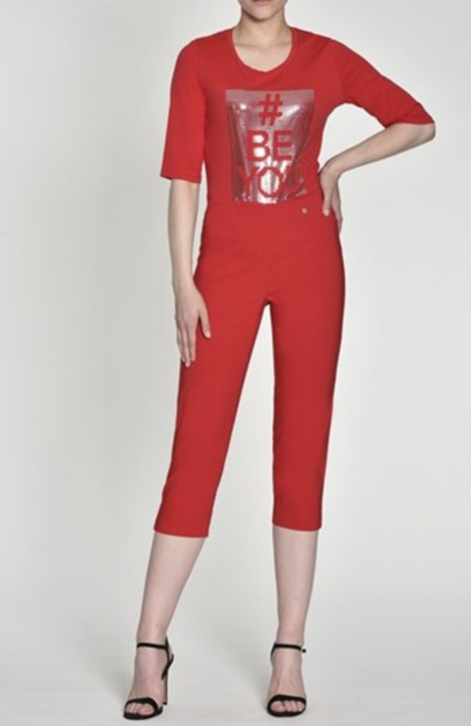 Robell Marie 07 Cropped Trouser (RED 40) were 63 now 31.50