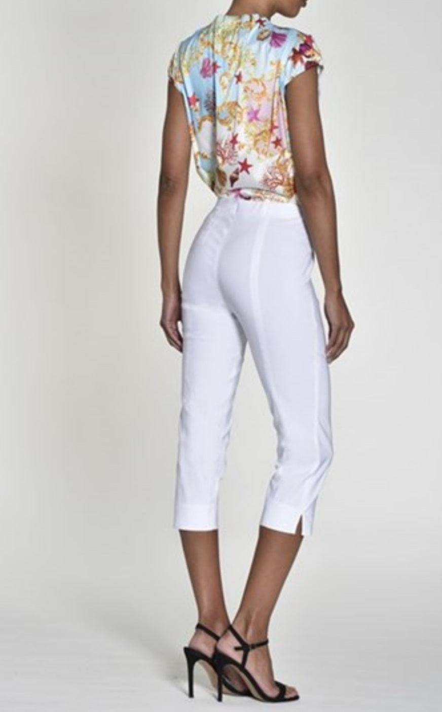 Robell Rose 07 Capri Trouser (WHITE 10)