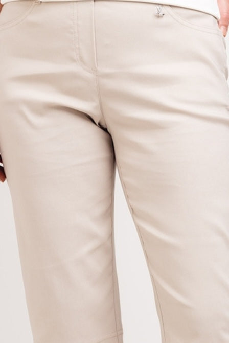 Robell Trousers Lexi Golfing capri 07(beige 14)