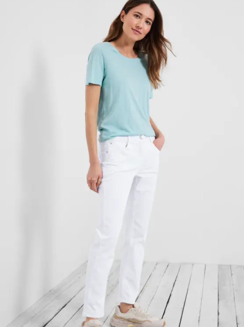 CECIL Loose Fit Jeans Style Linga(White)